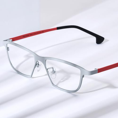Image of FONEX Colorful Pure Titanium Glasses Frame Women Retro Round Eyeglasses