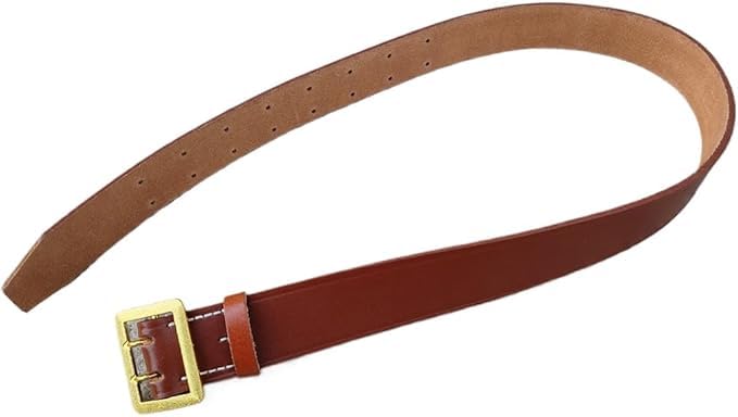Reproductions WWII GERMAN VINTAGE OFFICER DOUBLE CLAW BROWN LEATHER BELT LENGTH 50INCH Waist hole size: 36-46" BUCKLE GOLD2