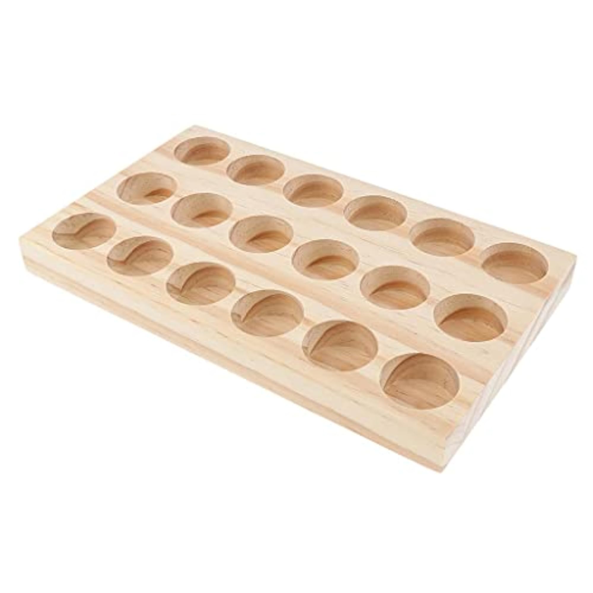 Natural Wood Cosmetic Makeup Display Storage Organizer