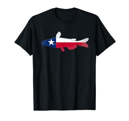 Texas T Shirt Catfish Flag Fishing Shirt Lone Star State T-Shirt