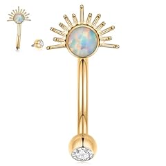 Gold with White Opal
