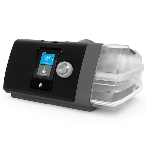AirStart 10 Auto CPAP sleep therapy machine with humidifier 4 to 20 cm H2O quiet 26.6 dB ramp EPR SD card travel ready
