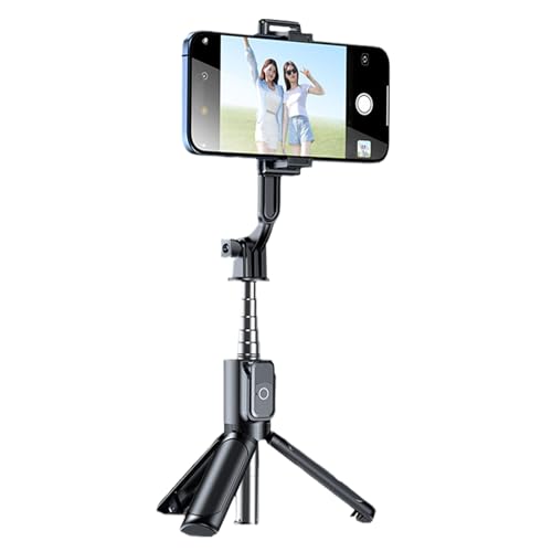Palo selfie portátil, trípode portátil para teléfono, trípode estabilizador de mano con control remoto inalámbrico para grabar fotos de grupo deportivo, caminar al aire libre, transmisión en vivo