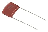 NTE Electronics MLR185K250 Series MLR Polyester Non-Polarized Film Capacitor, Radial Lead, Non-Inductive, 1.8 µF Capacitance, 10% Tolerance, 250V