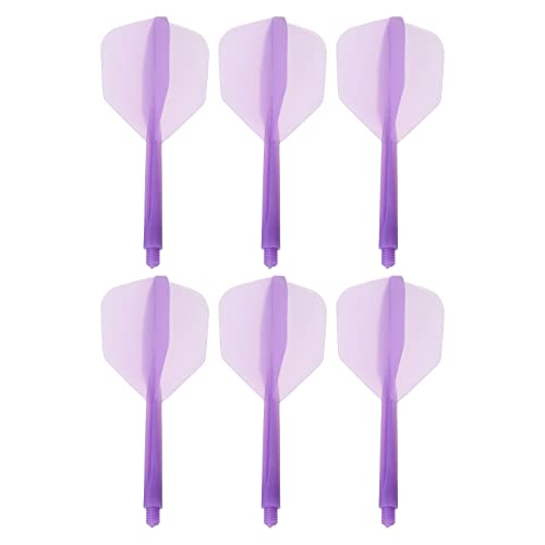 PATIKIL Integrated Dart Shaft & Flights, 6 Pack Durable Plastic Dart Flight Set, Purple