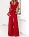 dowerme Ladies 2025 Summer Tracksuit Fashion Cap Sleeve Tie Waist Shirts Loose Flowy Long Pant Travel Outfits for Women(Red,XX-Large)
