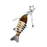 Sa structure flexible multi-articulations imite le mouvement naturel des poissons, créant un attrait visuel dynamique tout en conservant une portabilité légère comme porte-clés ou breloque de sac.