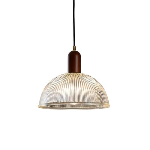Lampe suspendue anti-éblouissement en verre rayé pour chambre et bureau