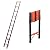 12.5 FT Telescoping Ladder, Carbon Steel Extension Multi-Purpose Collapsible Step Tool with 180 Degree Reversible Head, Anti-Slip Feet, 330lbs Capacity, Black for Home Roof RV Black