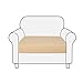 laamei 2 PCS Funda para Asientos de Sofá Elástica Protector de Cojín de Asiento Universal Fundas de Cojín para Sofá(Beige，Tamaño ampliado: 1 Asiento)
