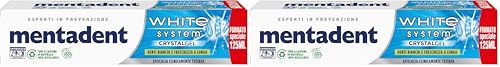Mentadent Dentifricio Crystal Gel, con Gel alla Menta Fredda e Particelle Lucidanti, per un'Intensa Freschezza a Lungo, 125 ml (Confezione da 2)
