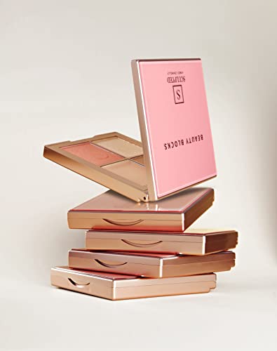 Beauty Blocks 4-in-1 Face Palette from Sculpted by Aimee (Light) - Vegan Bronzer, Blusher, Powder & Cream Highlighters to Define and Glow - Image 7