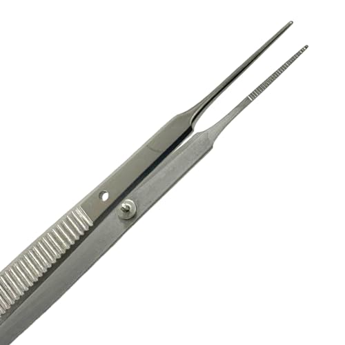 Gerald Tissue Forceps 7" Super Fine Serrated Tips with Guide Pin - German Stainless Steel