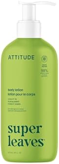 ATTITUDE Body Lotion, EWG Verified, Vegan & Cruelty-Free, Hydrating Moisturizer for Dry Skin, Non-Greasy Skin Care, Pear & Amber Scent, 16 Fl Oz