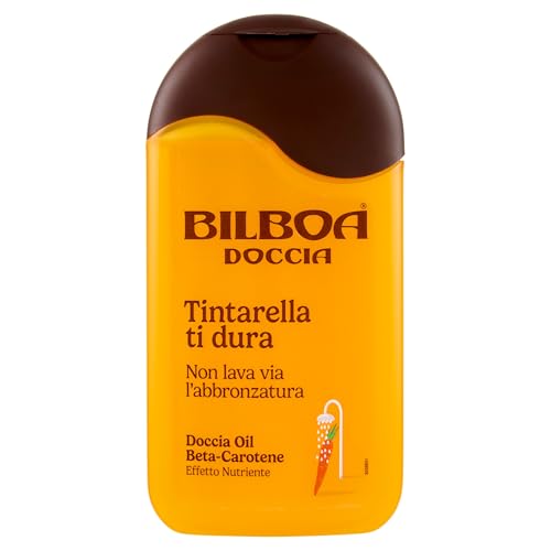 Bilboa Doccia Oil Beta-Carotene, Tintarella Ti Dura, Non Lava Via l'Abbronzatura, Effetto nutriente, Dermatologicamente testato, 220 ml
