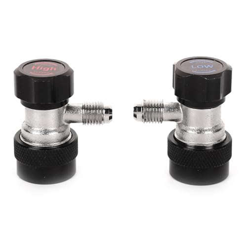 KEALLANS R134A A/C AC Compresor R-134A Adaptador de acoplador rápido manual Aire acondicionado 1/4 SAE Conectores Accesorios