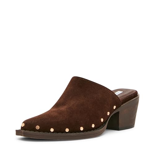Image of Steve Madden Women's Arlynn Clog, Brown Suede, 7