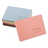 FRCOLOR Gelber Führerschein und Fahrzeugkartenhalter aus Pu mit 6 Kartenfächern Kompakte Dokumentenhülle für Fahranfänger und Fahrzeugregistrierung