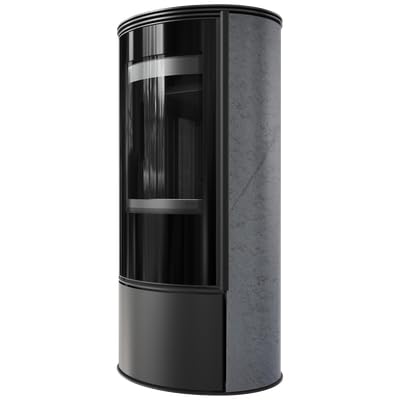 KRATKI Stufa a legna in acciaio ERIK 5,5 kW Ø150 A Ecodesign vetro ceramico