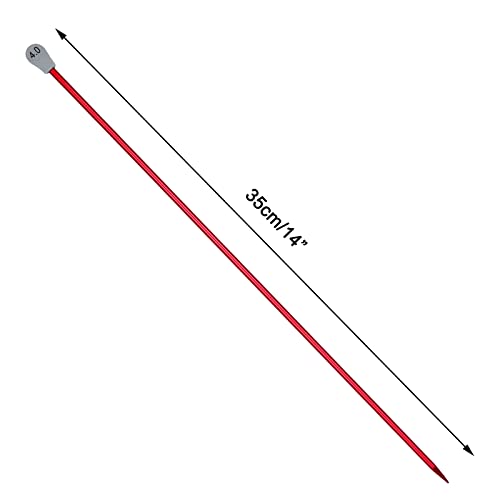 Coopay Knitting Needles 4.0mm UK Size, Aluminium, Straight, 35cm Long, Lightweight, Non-Porous, Water-Resistant, Snag-Free - Image 3