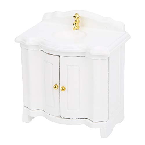 Évier de lavabo miniature pour décorer la salle de bain de poupée 1:12