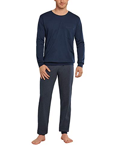 Preisvergleich Produktbild Schiesser Herren Schlafanzug lang Pyjamaset, dunkelblau, 060