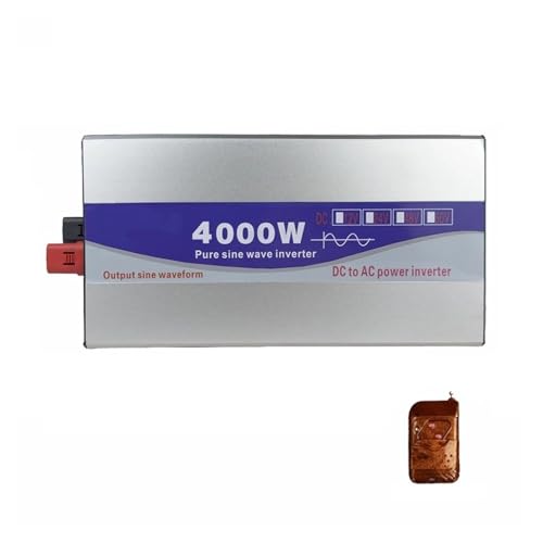 Power Inverter Inverter Solare 4000/5000W A Onda Sinusoidale Pura Potenza DC12V 24V A AC220V Tensione 50/60HZ Convertitore Potenza Caricabatterie USB(72V,240V(60HZ) Uni,4KW Rem)