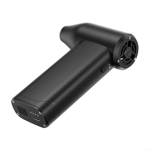 ZiStarlilife Ventilador turbo recargable 13000 RPM Motor sin escobillas USB Potente turbo limpiador para hogar, coche, oficina, teclado, remoción de polvo, herramienta multifunción (negro)