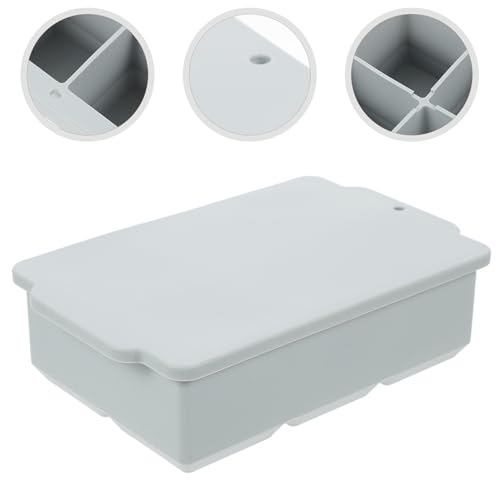 Molde para Cubitos de Hielo de Silicona Cuadrado con Tapa miniatura 3