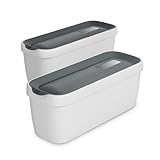 Klarstein Eisbehälter Für Speiseeis – 2x 1,5L, Mit Deckel, Spülmaschinenfest, Kunststoff, Für Selbstgemachtes Eis, Joghurt und Slush-Eis, Stapelbar, Passend Für Klarstein Maschinen