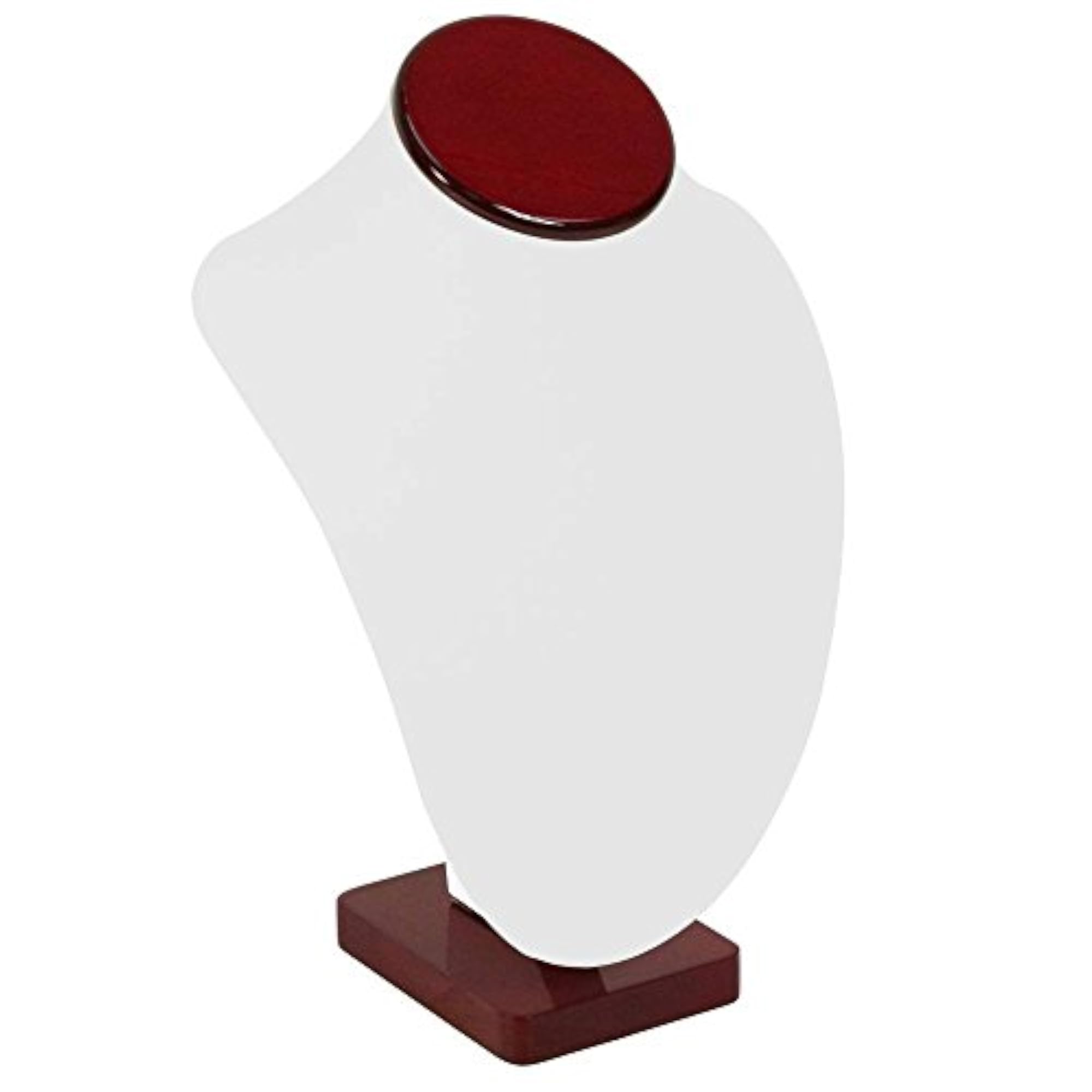 Red Rosewood Jewelry Necklace Bust 11" Tall