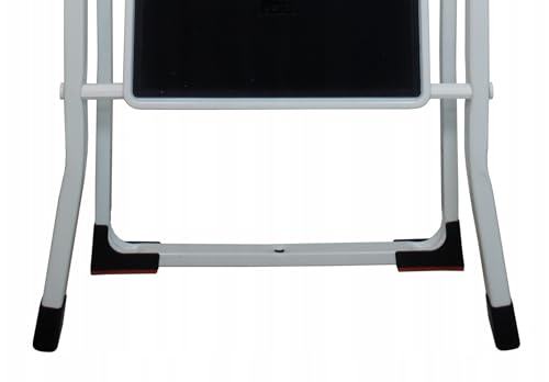 Klapptritt mit 3 Stufen – stabile Haushaltsleiter bis 150 kg, klappbar, rutschfeste Trittflächen, platzsparend & sicher (Schwarz-Weiß)