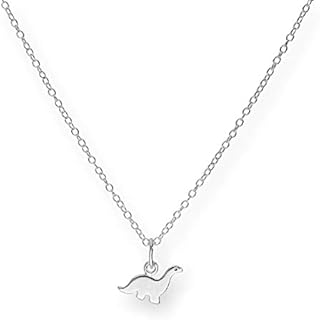 jewellerybox Small Sterling Silver 18 Inch Dinosaur Necklace
