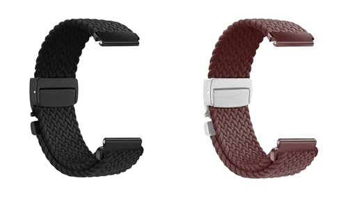 Image of ACM Watch Strap 20mm compatible with Beatxp Unbound Pro Smartwatch | Combo Pack Woven Braided Clipper Adjustable Belt Band