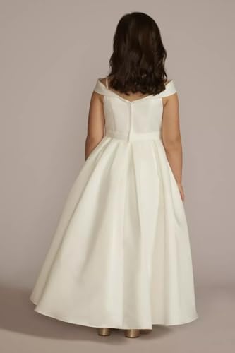 Flower Girl Dress for Wedding First Communion Dress Satin Wedding Dress Princess Prom Party Dress PY1982