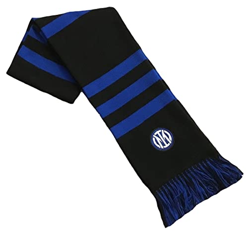 Nera con righe a contrasto azzurre