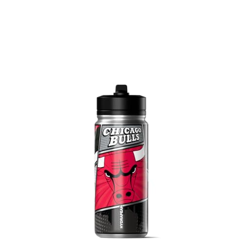 Hydrapeak NBA Officially Licensed Chicago Bulls 20oz Comic Style Stainless Steel Water Bottle with Straw Lid, Leakproof Insulated Sports Bottle for Kids, Teens, Adults & Fans