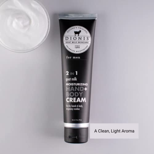 Dionis Goat Milk Skincare 3.3Oz Hand & Body Cream For Men - Travel Size Hand Lotion For Hydrating & Moisturizing Dry Skin - Cruelty Free Cream Made In The Usa - Paraben Free Formula #TOP1