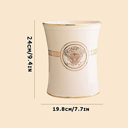 Caneca de basura retro mini decorativa para baño miniatura 2