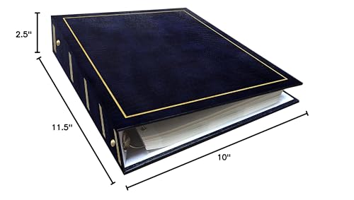 Pioneer Photo Albums Magnetic Self-Stick 3-Ring Photo Album 100 Pages (50 Sheets), Navy Blue
