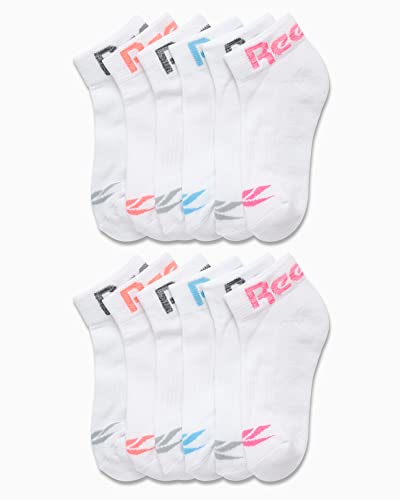 Image of Reebok Womens Quarter Socks 12 Pack Moisture Wicking Athletic Socks