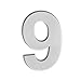 QT Modern House Number - 6 Inch - Brushed Stainless Steel (Number 6 Six / 9 Nine), Floating Appearance, Easy to install and made of solid 304