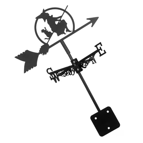 Toddmomy Witziger Metall Windrichtungsanzeiger mit Hexe und Katze Dekorativer Außen Wetterfahne für Garten Dach und Charmante Halloween Dekoration Eisen für Kreative Gestaltung im Freien Toddmomy Witziger Metall Windrichtungsanzeiger mit Hexe und Katze Dekorativer Außen Wetterfahne für Garten Dach und Charmante Halloween Dekoration Eisen für Kreative Gestaltung im Freien