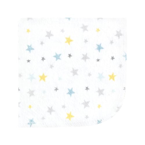Image of Hudson Baby Unisex Baby Flannel Cotton Poly Washcloths, Boy New Elephant 10Pk, One Size