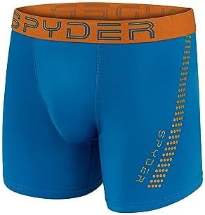 Spyder Mens Boxer Briefs 4 Pack Poly Spandex Performance Boxer Briefs Underwear/Comfort Support Pouch Boxer Briefs