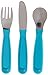 NUK Kiddy Cutlery Bundle, Includes 1 Fork, 1 Knife, & 1 Spoon, Durable Stainless Steel, BPA & Latex-Free, 18+ Months