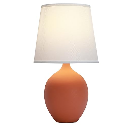 Chao Zan Lámparas de Mesa Modernas con Base de Cerámica,casquillo E27,Perfecta para el salón, dormitorio o recibidor (A)