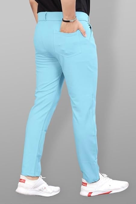 Image of Twill Lycra Men Trouser | Standard Fit Casual & Office Wear | Soft Stretchable Fabric | Comfortable Bottom Wear