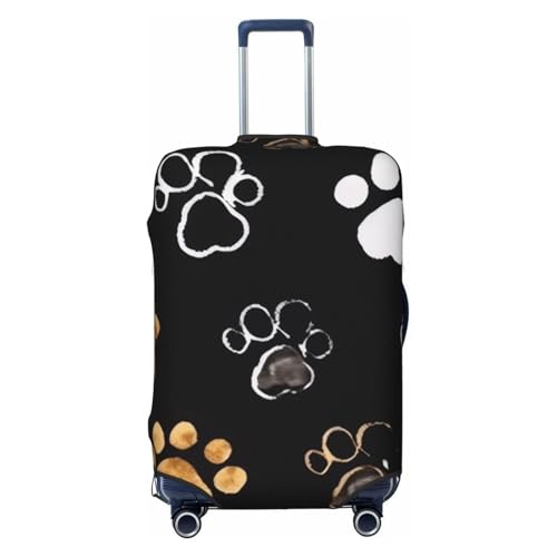 Dog Claw Prints Print Luggage Suitcase Covers Elastic Washable Luggage Protector Luggage Covers For Suitcase