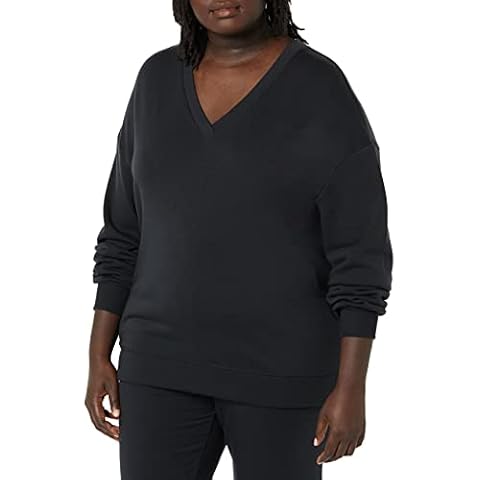 Amazon Aware Damen Fleece-Sweatshirt mit V-Ausschnitt und lockerer Passform Cover